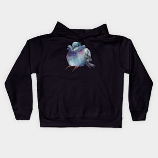 Pigeon painting Kids Hoodie